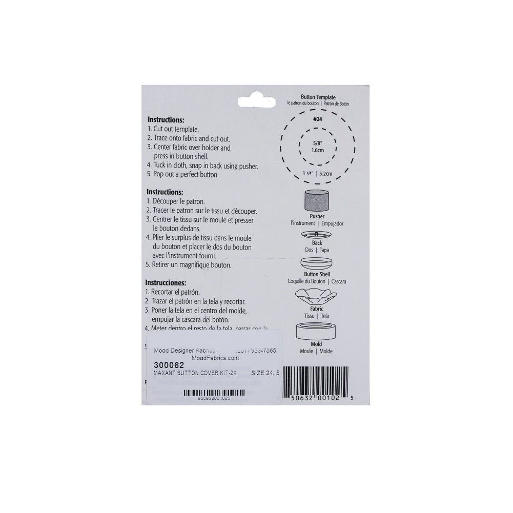 Maxant Button Cover Kit - Size 24