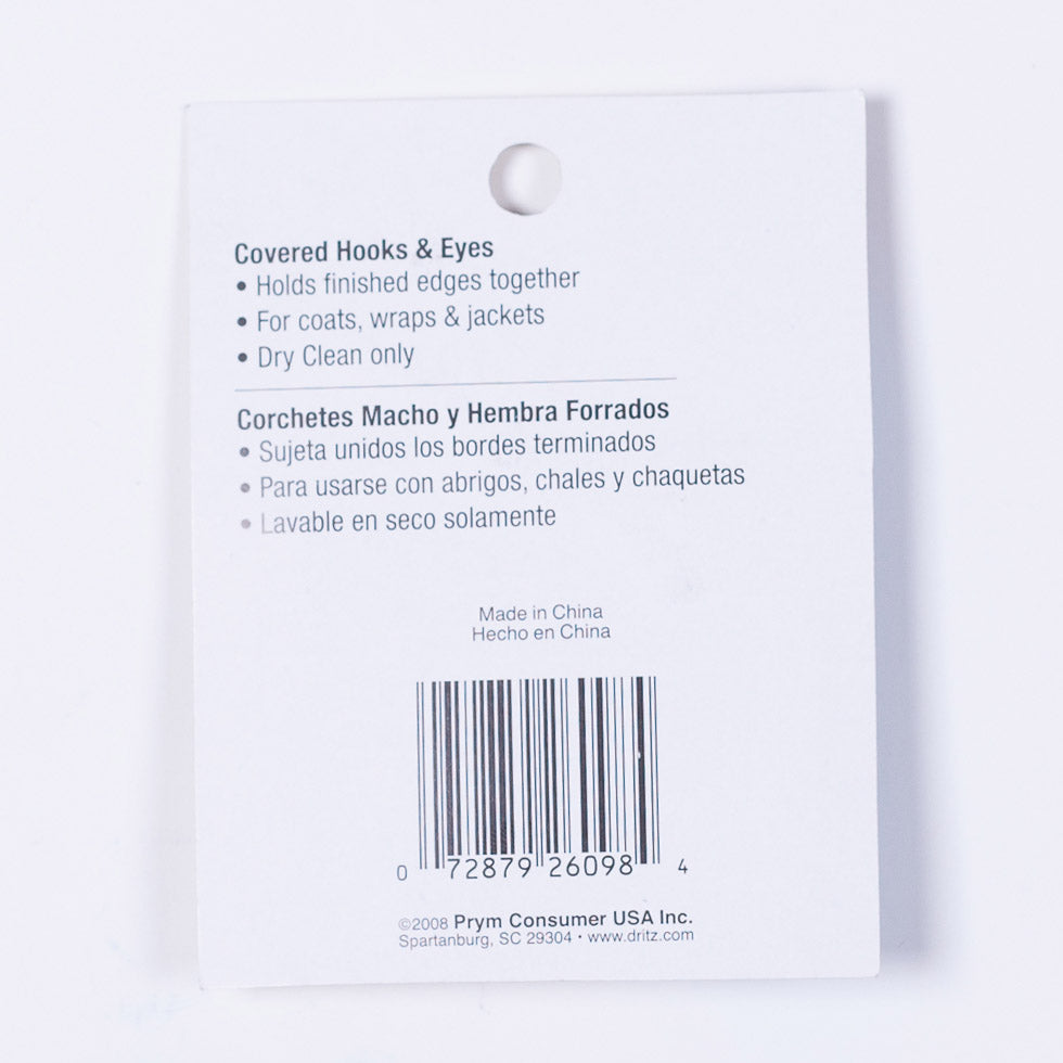 Dritz Brown Covered Hook & Eyes - 2 Ct