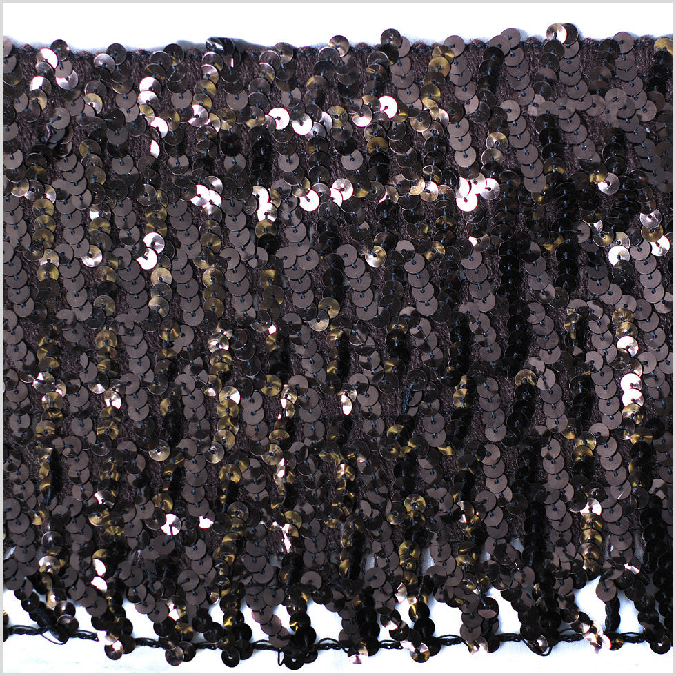 6" Brown Sequin Trim