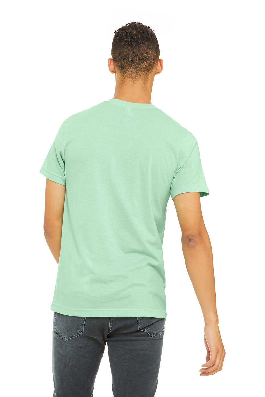 Bella Canvas 3001 Airlume Cotton T-Shirt Fabric - Mint, Crewneck, Unisex, 32 Single, 4.2 Oz, Adult Round Neck (1 Piece)