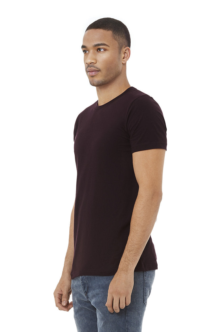 Bella Canvas 3001 Airlume Combed And Ring-Spun Cotton Fabric - Oxblood Black, Crewneck, Short Sleeve (1 Piece)
