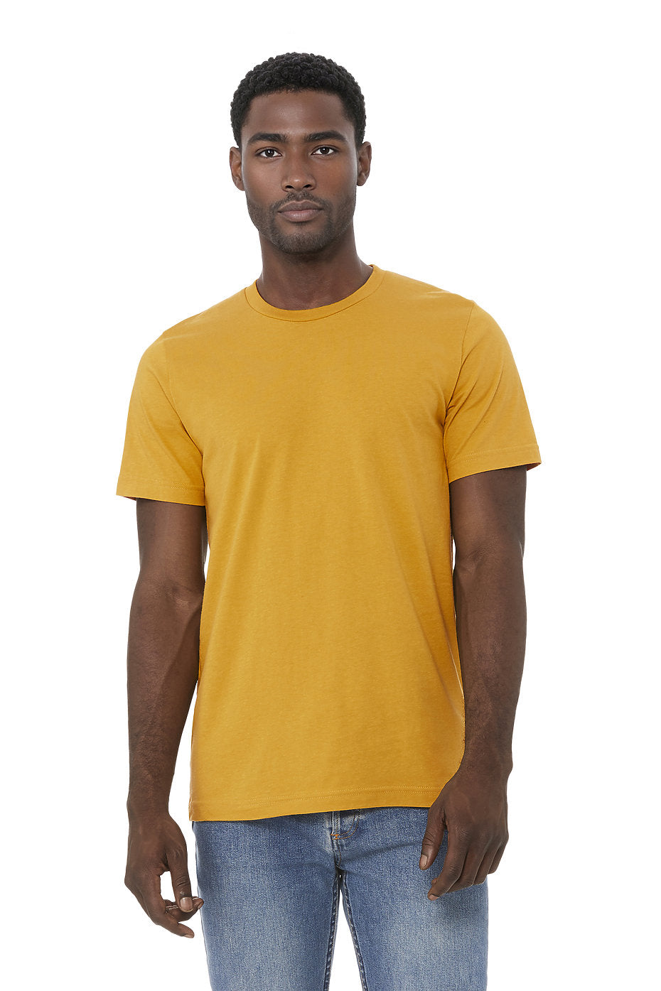 Bella Canvas 3001 Airlume Combed And Ring-Spun Cotton Fabric - Mustard, Crewneck, Short Sleeve (1 Unit)