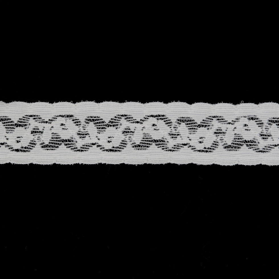 1 1/4" Ivory Sheer Lace Trim