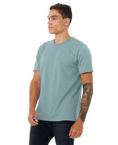Bella Canvas 3001CVC Heather CVC Fabric - Heather Blue Lagoon, Short Sleeve Crewneck, Unisex (1 Shirt)