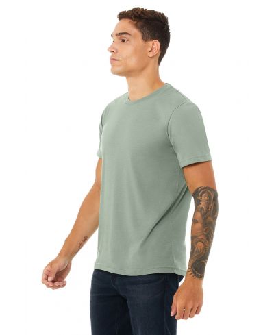 Bella Canvas 3001CVC Heather CVC Fabric - Heather Sage, Short Sleeve Crew Neck, Unisex, Retail Fit (1 Unit)