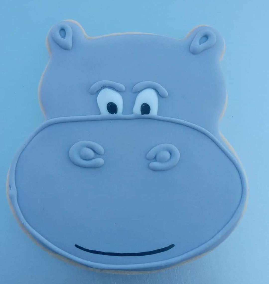 Hippo Face Cookie Cutter 3.75 in B1580