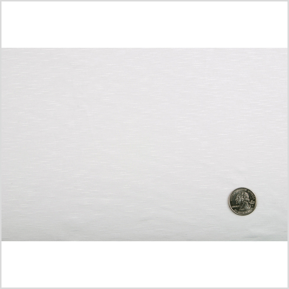 White Slubbed Viscose-Spandex Jersey