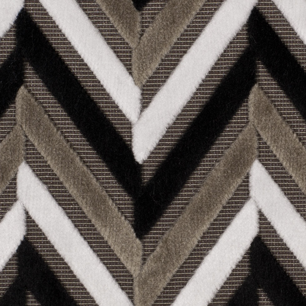 Black Geometric Velvet