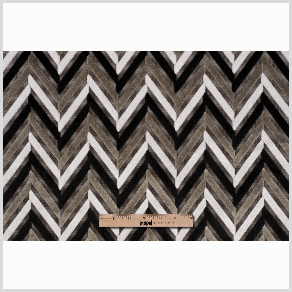 Black Geometric Velvet