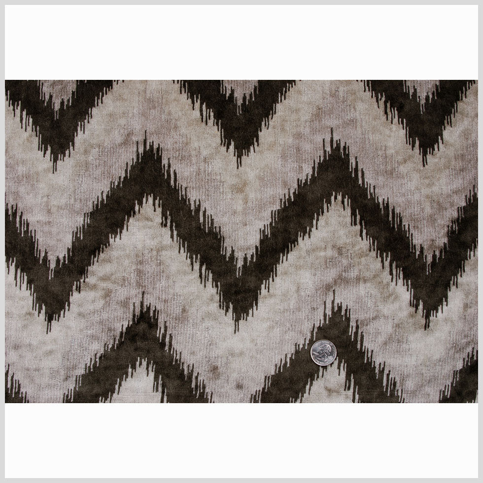 Gray Ikat Velvet