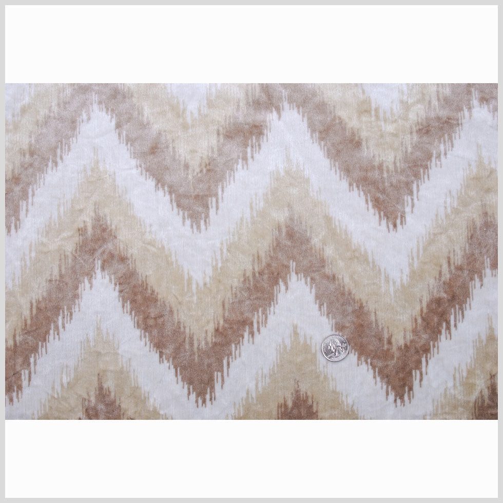 Beige Ikat Velvet