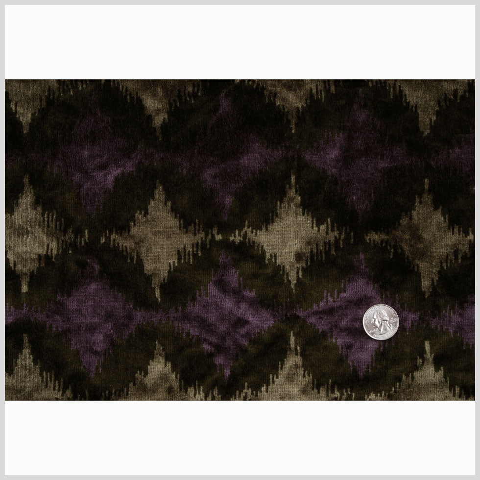 Purple Ikat Velvet