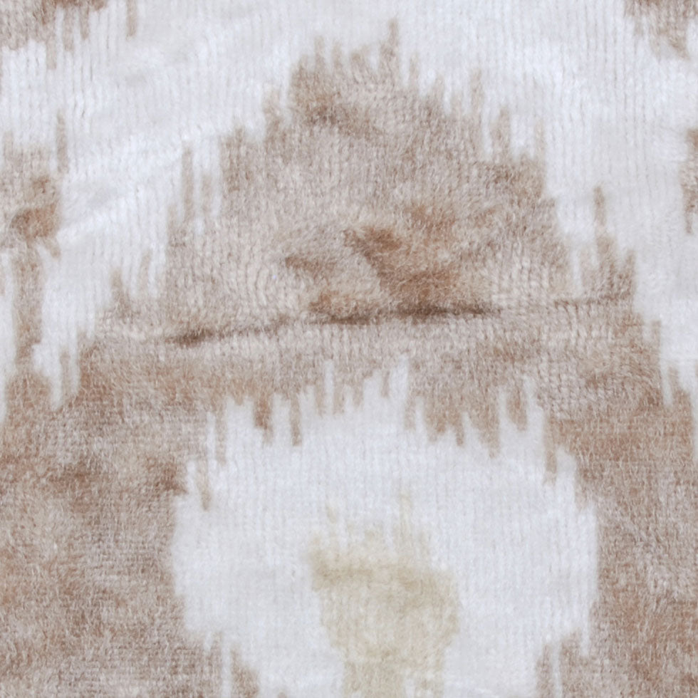 Beige Ikat Velvet