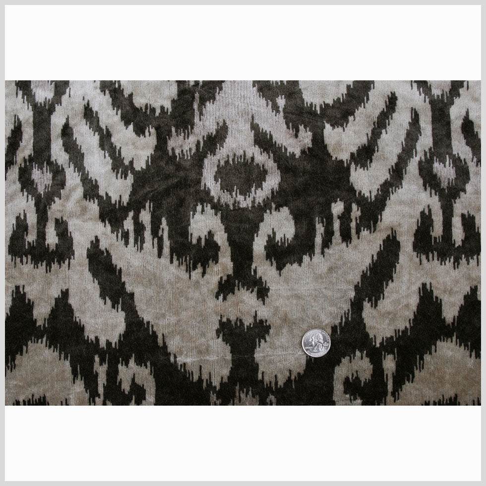 Gray Ikat Velvet