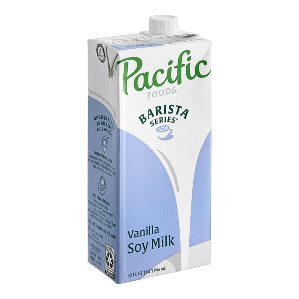 Pacific Foods Barista Series Vanilla Soy Milk 32 fl. oz. - 12/Case