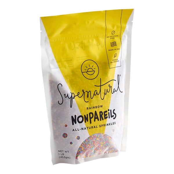 Supernatural All-Natural Rainbow Nonpareils 1 lb. - 6/Case