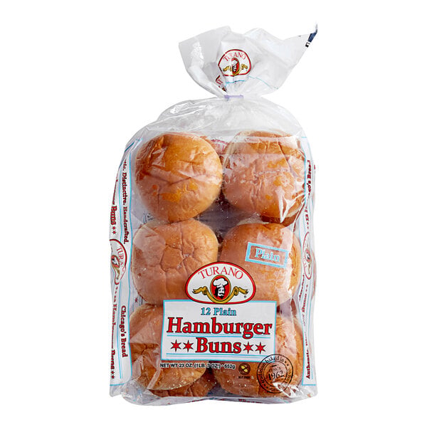 Turano Frozen Hamburger Bun 1.95 oz. - 96/Case