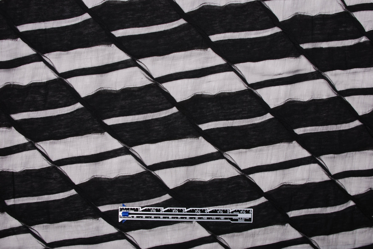 Black Rayon-Silk Novelty Knit