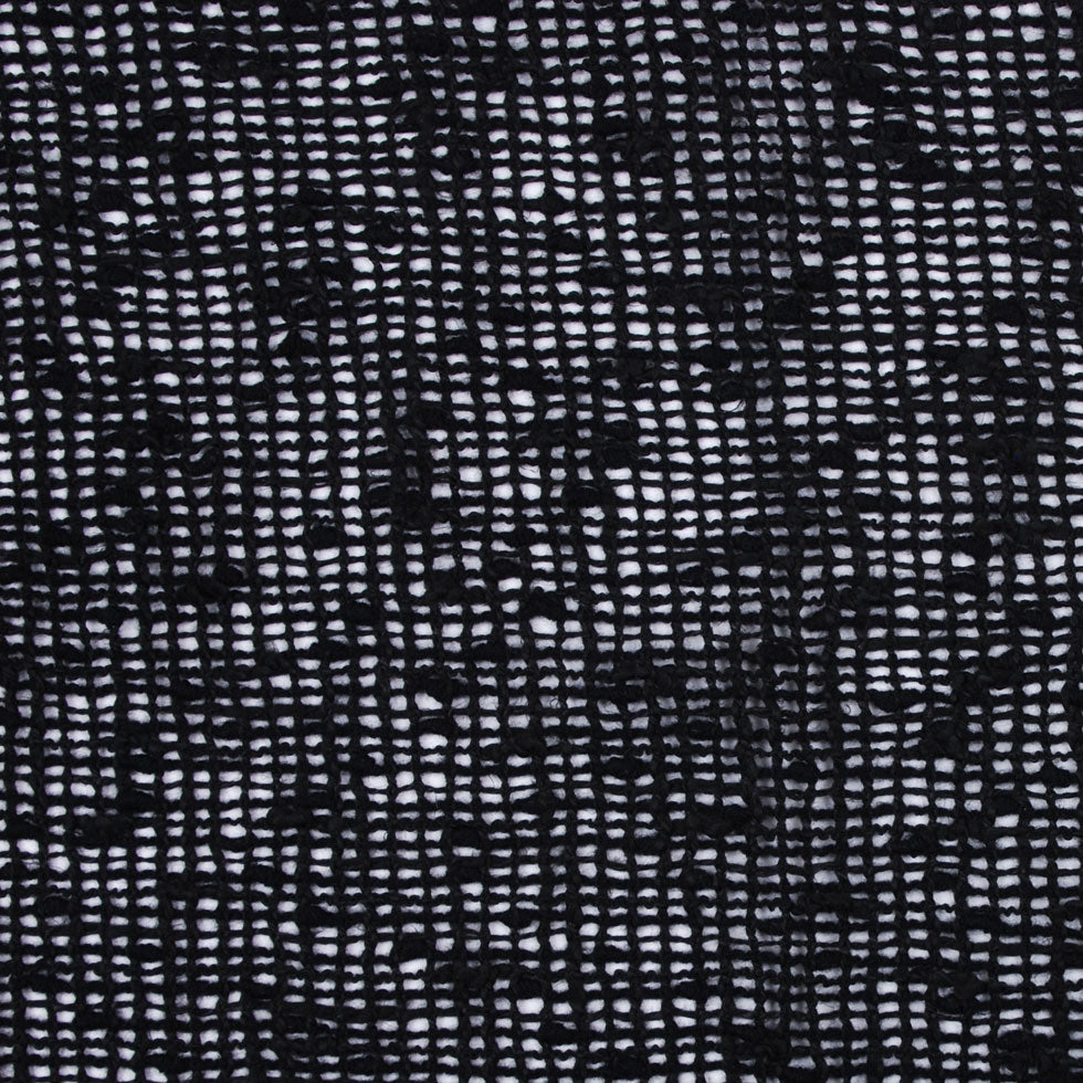 Italian Black Peekaboo Wool Blend