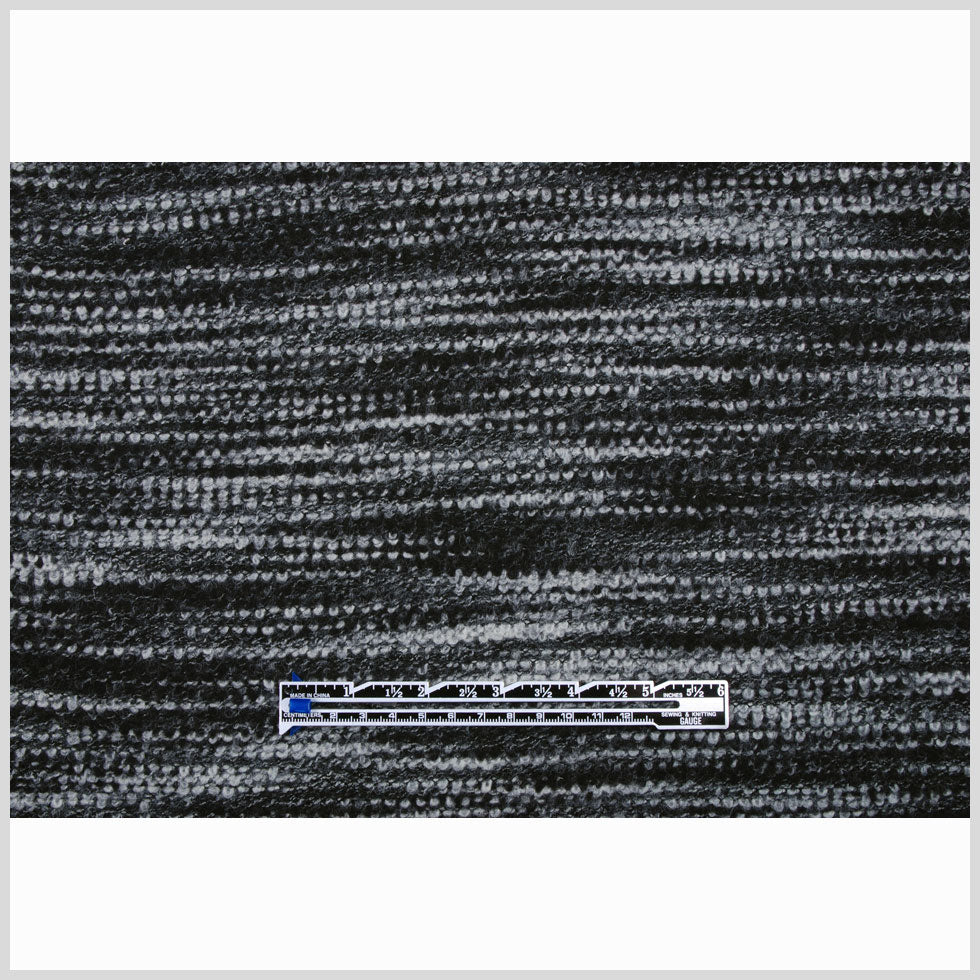 Sumptuous Black/Gray Italian Wool