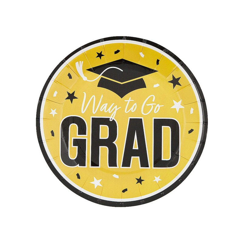 ৭ ১/৪" গ্র্যাড ডিসপোজেবল পেপার ডেজার্ট প্লেট ২৫ কাউন্ট