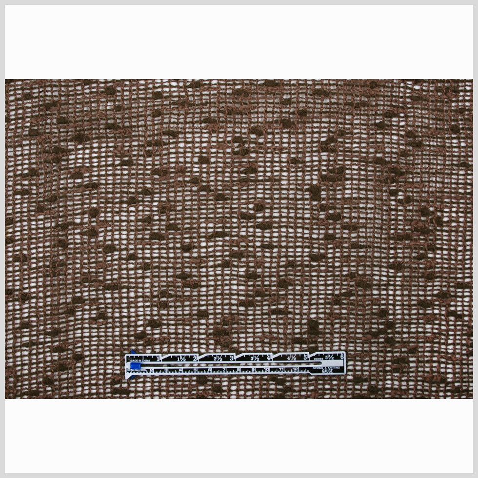 Italian Brown and Olive Wool Blend Netting