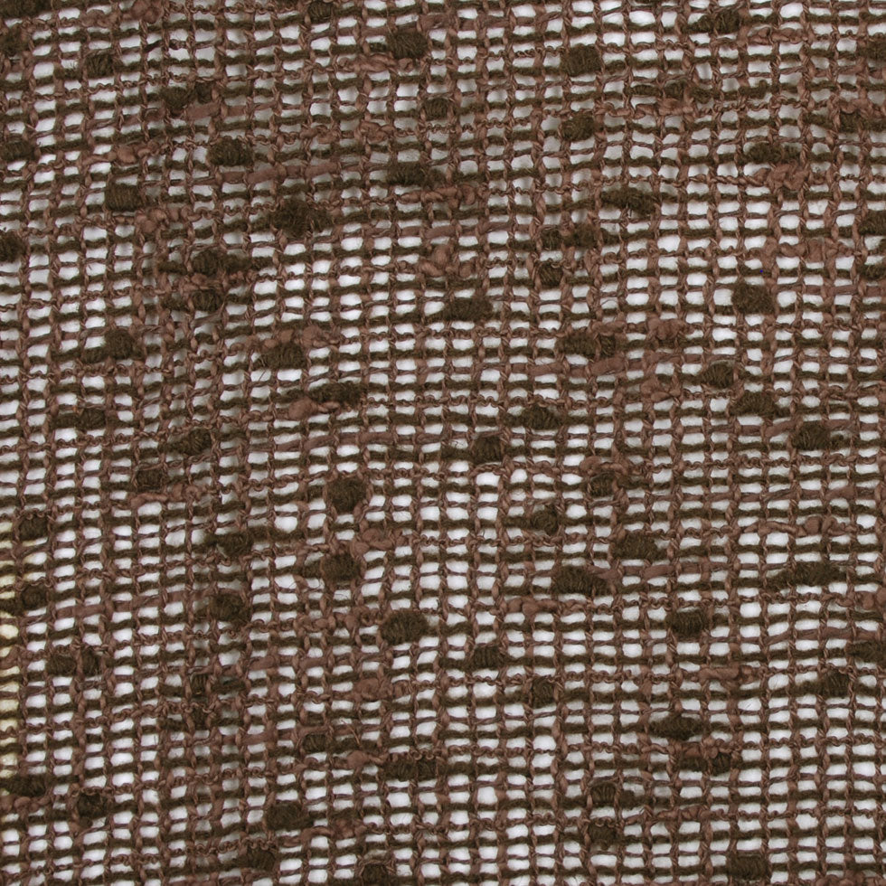 Italian Brown and Olive Wool Blend Netting