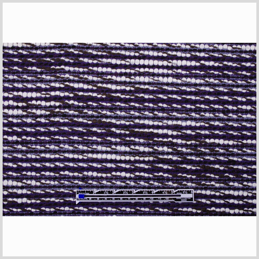 Italian Purple Striped Virgin Wool
