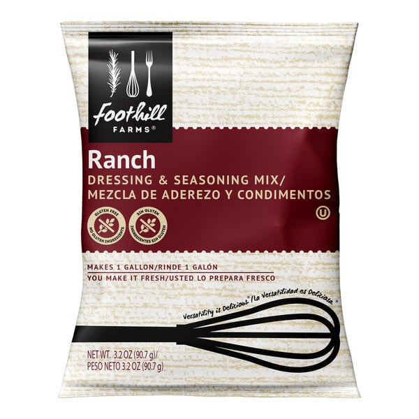 Foothill Farms Ranch Dressing Mix 3.2 oz. - 18/Case