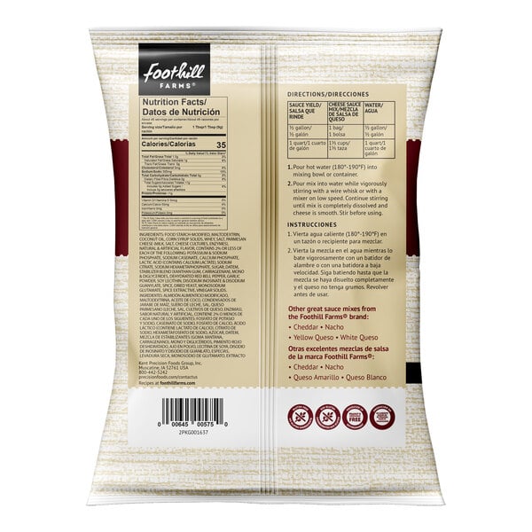 Foothill Farms Deluxe Alfredo Sauce Mix 14 oz. - 8/Case