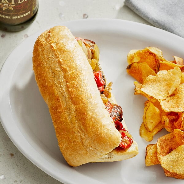 Turano Sliced French Roll 6 1/2" - 72/Case