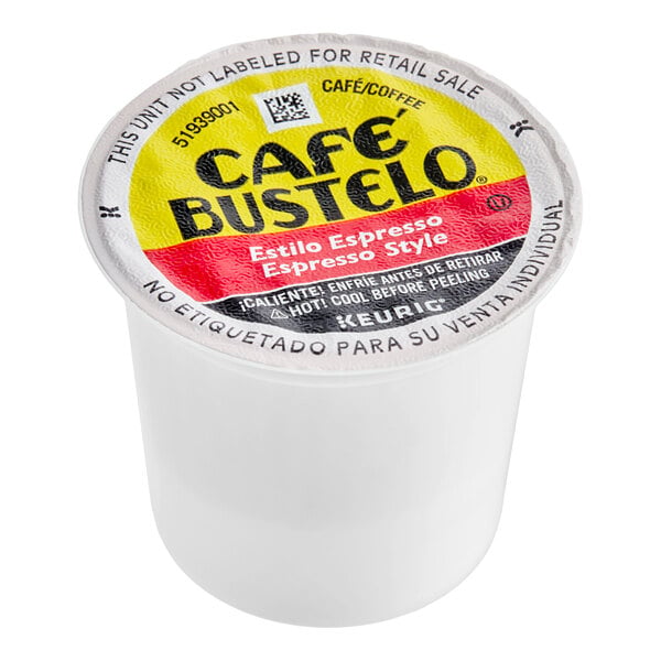 Cafe Bustelo Espresso-Style Coffee Single Serve Keurig® K-Cup® Pods - 96/Case