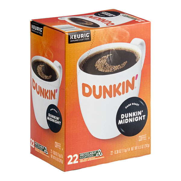 Dunkin' Midnight Coffee Single Serve Keurig® K-Cup® Pods - 88/Case