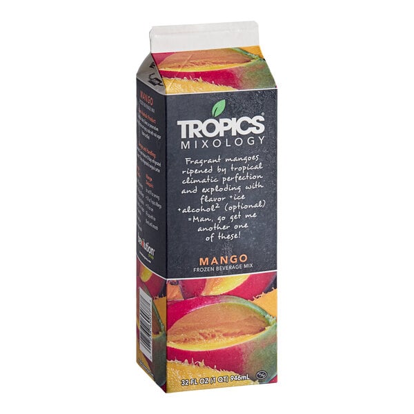 Tropics Mixology Mango Frozen Beverage Mix 32 fl. oz. - 12/Case