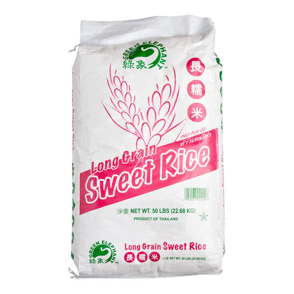 Green Elephant Long Grain Sweet Thai Rice 50 lb.