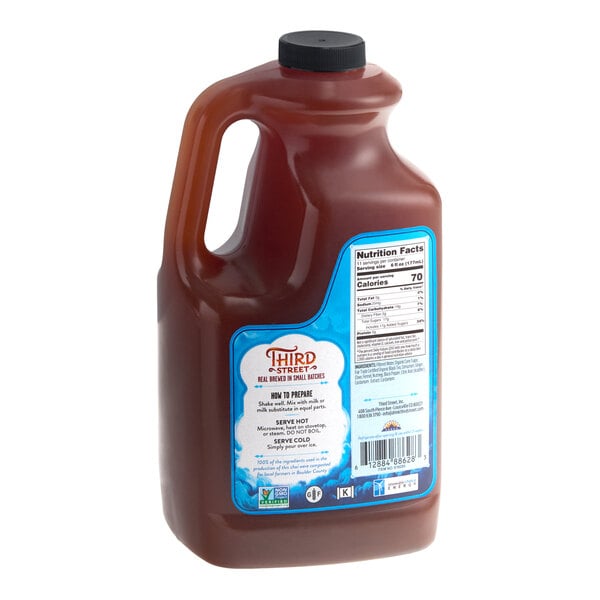 Third Street Mystic Masala Chai Tea Latte 1:1 Concentrate 64 fl. oz. - 6/Case