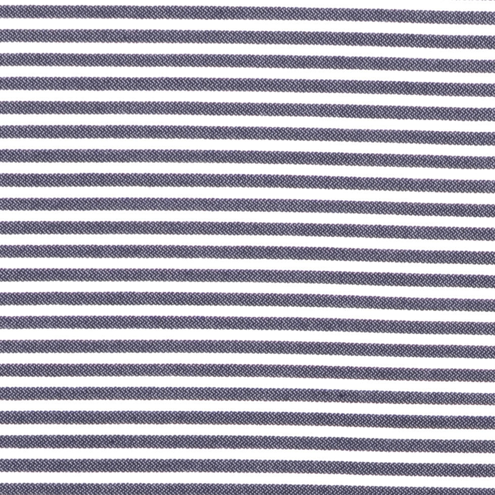 Italian Black Striped Cotton-Blended Woven