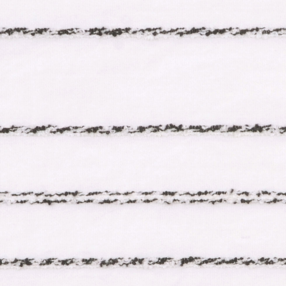 Italian Semi-Sheer White Striped Cotton-Blended Woven