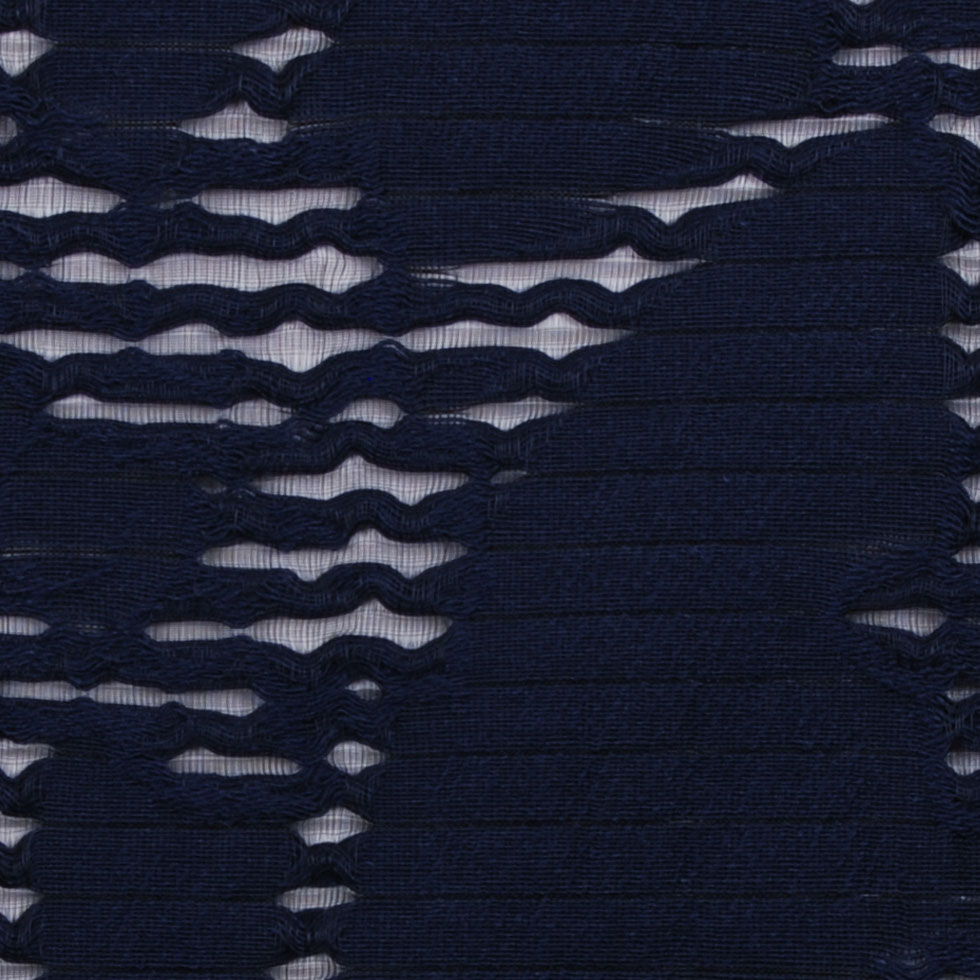 Navy Peekaboo Cotton Woven