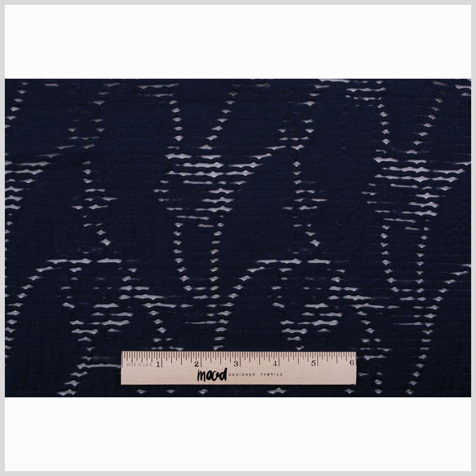 Navy Peekaboo Cotton Woven