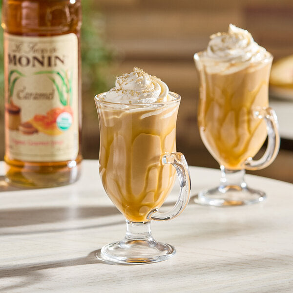 Monin Organic Caramel Flavoring Syrup 750 mL - 6/Case