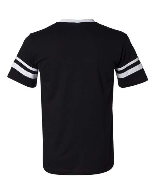 Augusta Sportswear V-Neck Jersey with Striped Sleeves