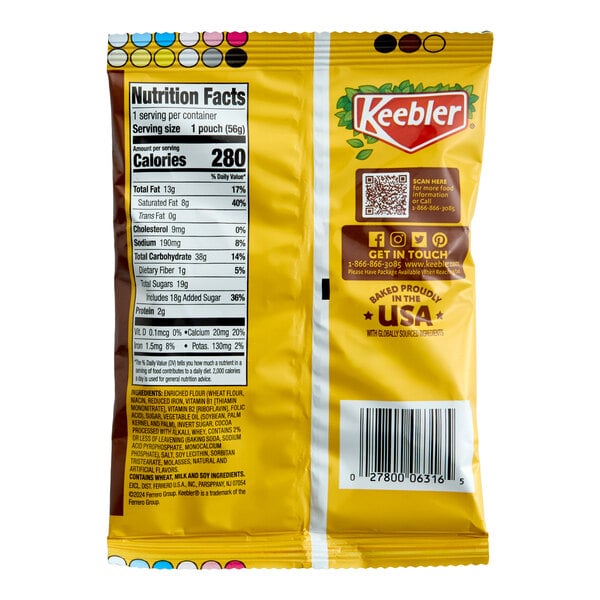 Keebler 2 oz. Mini Fudge Stripes Treat Pack - 60/Case