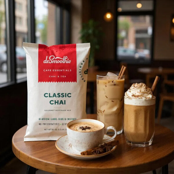 Dr. Smoothie Cafe Essentials Classic Chai Beverage Mix 3.5 lb. - 5/Case