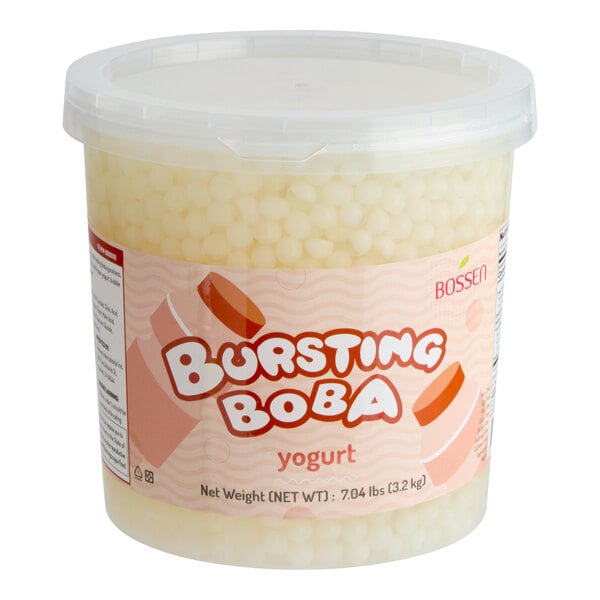 Bossen Yogurt Bursting Boba 7.04 lb. - 4/Case