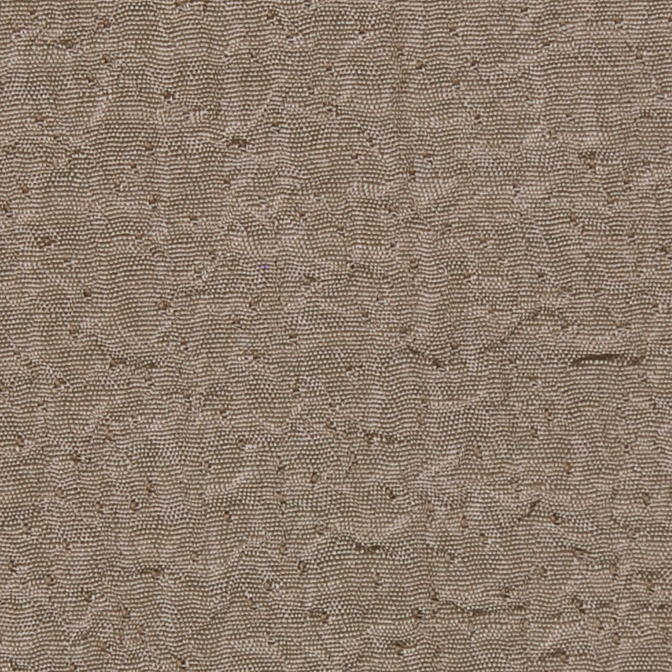 Taupe Crinkled Polyester-Rayon Woven