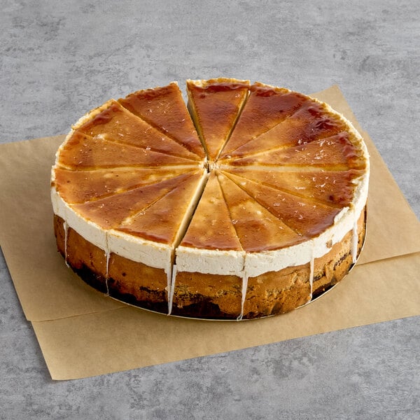 Eli's Cheesecake 14-Slice Pre-Cut Irish Coffee Cheesecake 61 oz. - 2/Case
