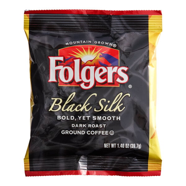 Folgers Black Silk Coffee Packet 1.4 oz. - 42/Case