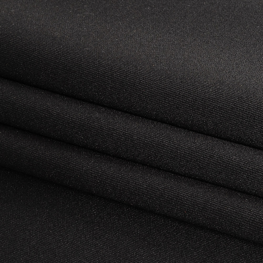 Black Stretch Polyester Tricot