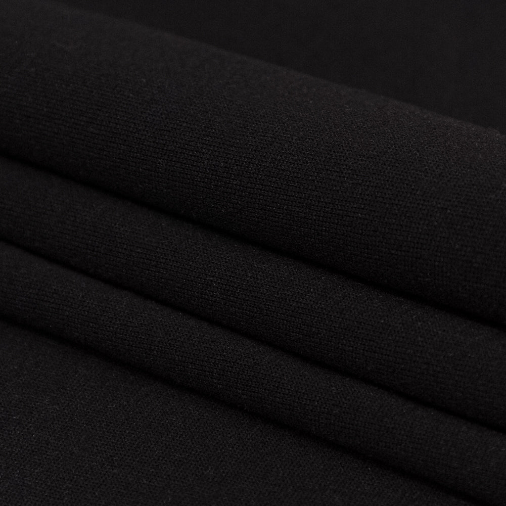 Black Polyester Knit Fleece